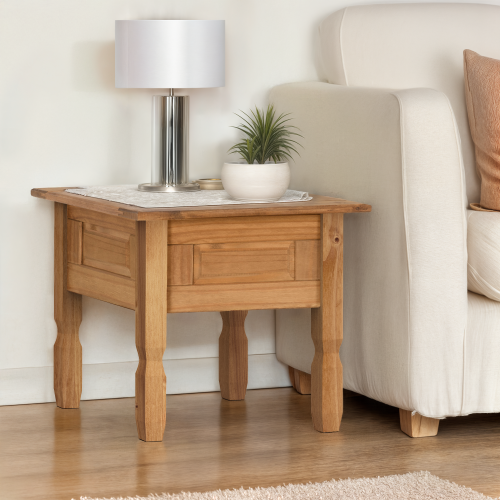 Mercers Furniture Corona Lamp Table Solid Wood Pine Living Room Side End Wooden