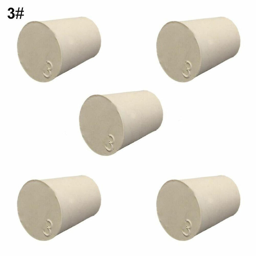 (3 23x17x26mm, One size) 5pcs Solid Rubber Stoppers Plug Bungs Laboratory Bottle Tube Sealed Lid Corks - JXLGV-image-OPC-PG6SMXK-NEW