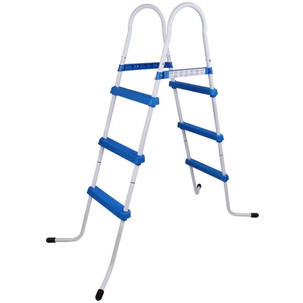 3 Step Ladder Above Ground Swimming Pool Durable Anti-Slip Double Sided 150cm