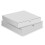 25 x 7" (7.5 x 7.5 x 1.5") White Takeaway Style Slim Postage Pizza Boxes 2
