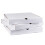 25 x 7" (7.5 x 7.5 x 1.5") White Takeaway Style Slim Postage Pizza Boxes 3
