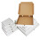 25 x 7" (7.5 x 7.5 x 1.5") White Takeaway Style Slim Postage Pizza Boxes 1