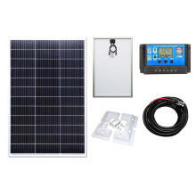 150w Mono Solar Panel Battery Charging Kit Controller Mounting Bracket Set K2 Caravan Camping Phone Charging