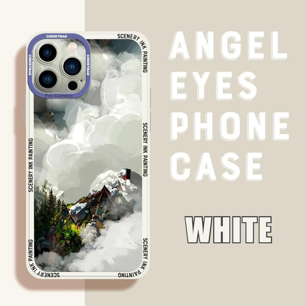 (white, Samsung Galaxy S20 FE/S20 FE 5G) Nature Scenery Square Frame Phone Case For Iphone 13 Pro 12 Mini 11 6 6s 7 8 Plus Samusng Vivo Soft Tpu Shockproof Cellphone Back Cover Cases