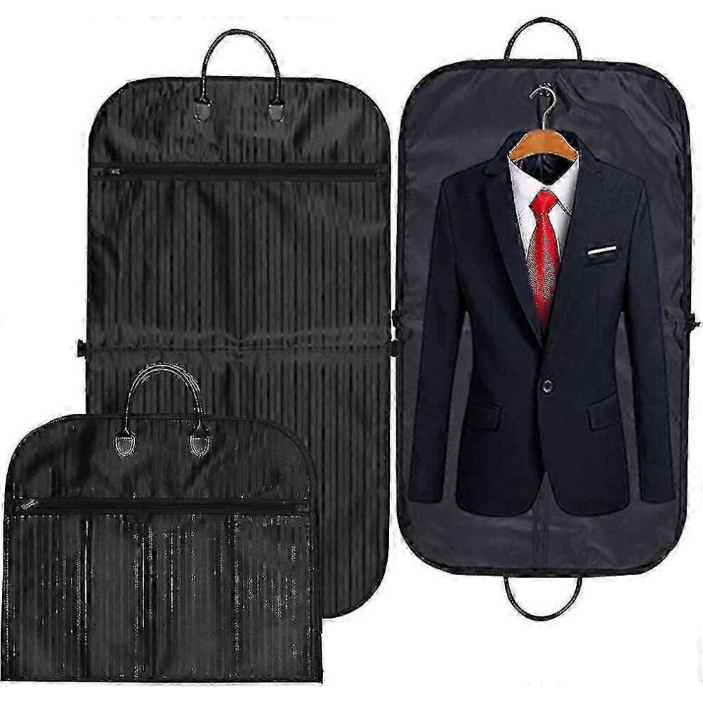 1pcs Suit Cover Carrier Bag, Foldover Breathable Garment Cover Travel Bag with Carry Gift