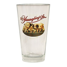 Yuengling Brewery Dogs logotyp sedan 1907 ölglas