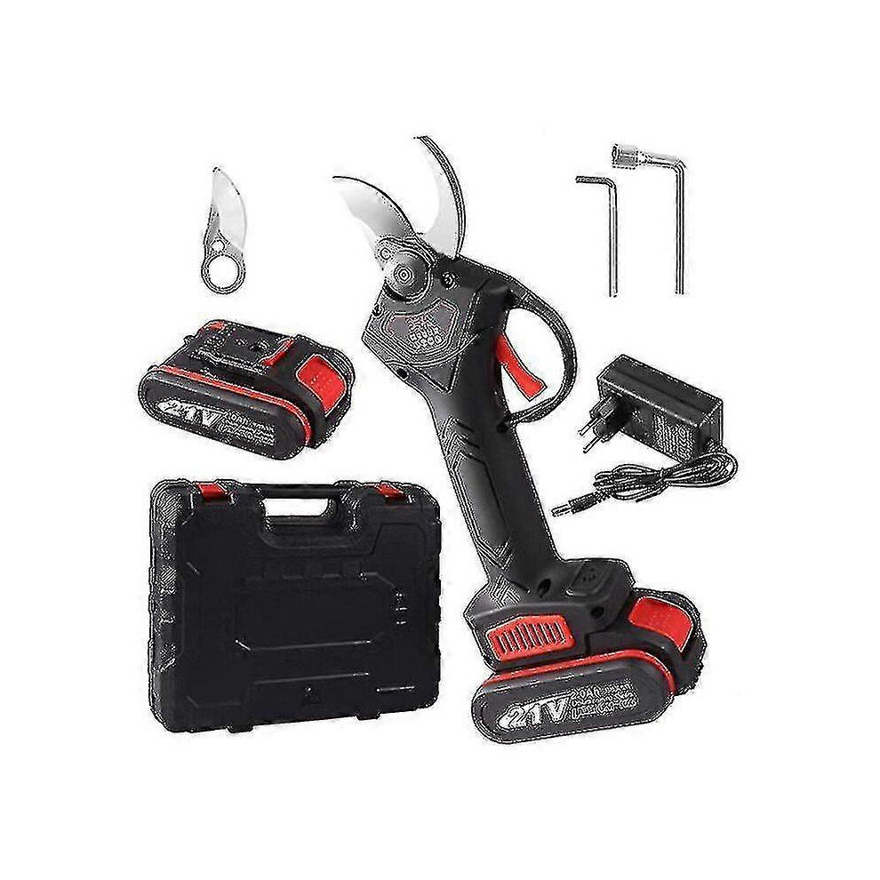 Professional rechargeable 21V cordless electric pruning shears for gardens, parks and greenhouses with built-in battery