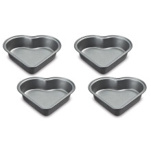 Cuisinart 4-teiliges Mini-Herz-Pfannenset, klein, schwarz