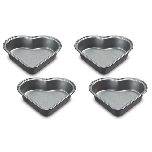 Cuisinart Cuisinart 4-Pc Mini Heart Pan Set  Small  Black