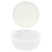 Corningware FS5 1.5qt Στρογγυλή Γαλλική Λευκή Κατσαρόλα με Καπάκι