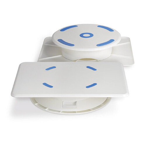 Ateco Suporte Reversível para Decoração de Bolos, 12x16 Polegadas e 12 Polegadas de Diâmetro, Branco
