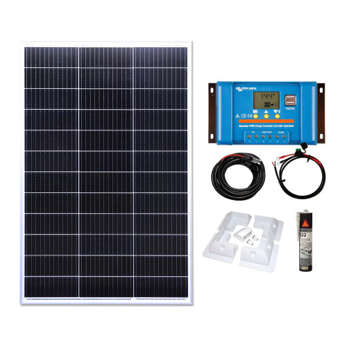 Lowenergie Victron 150w Solar Panel Kit battery charging PWM-USB Controller brackets