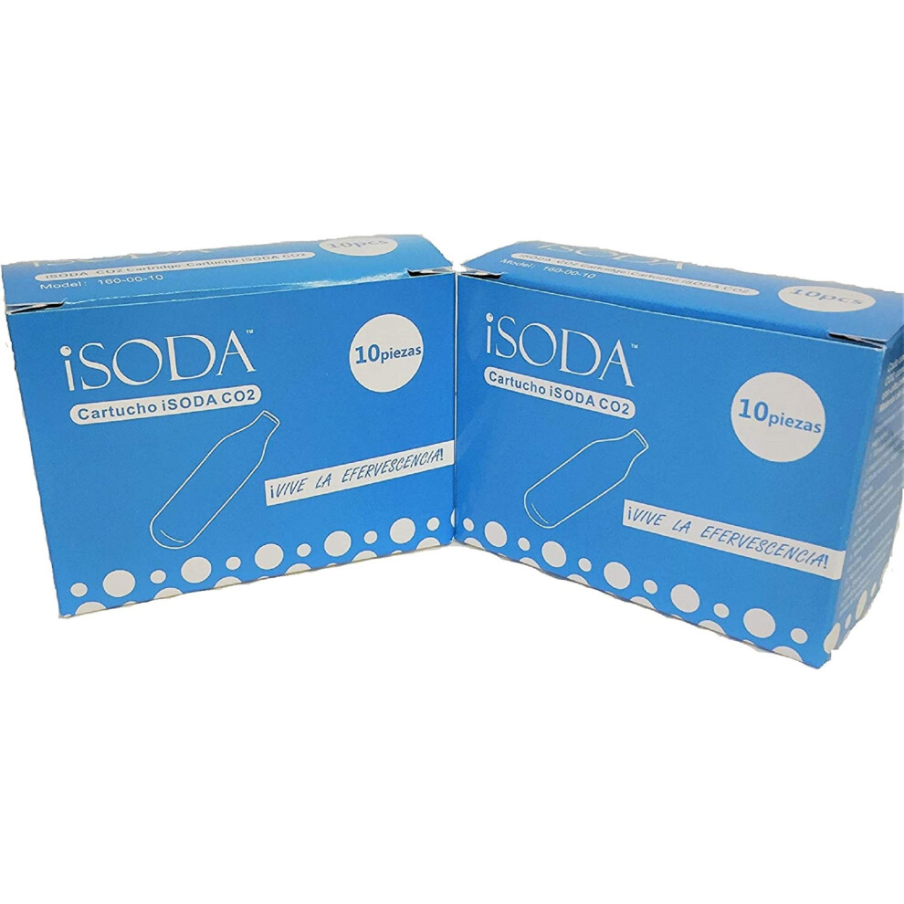 Isoda 20 Pz 8G Cartucce Di Ricambio CO2-20 Confezioni C02 Grigio-image