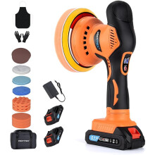 Protmex Cordless Car Buffer Polisher, 6IN Car Buffers And Polishers Kit, 6 Variable Speed Car Polishing Kit, 2*21V 2.0Ah