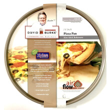 Gourmet Pro PFOA s PTFE mentes kereskedelmi stoedny 14 hvelykes bronz tapadsmentes pizzaserpenyo Air Flow technolgival