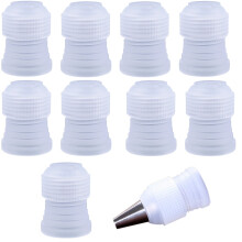 Bronagrand 10pcs plastikowe standardowe laczniki rurowe koupler laczniki dekoracje do lukru biale