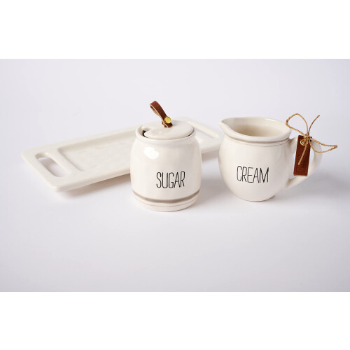 Mud Pie Bistro Cream and Sugar 5 Piece Set 2