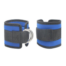 (Blue, One size) 2pcs Ankle Straps D-ring Ankle Calfs Band for Gym Workouts Machines Leg Exercises (Blue)