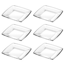 Glass Square Plate - 5.9"" D - Square - Set Of 6 - By Barski - Europea