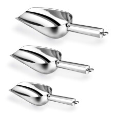 Ice Scoop E-Far O?el inoxidabil din o?el de bucatarie set ideal pentru cub de ghea?a/fasole de cafea/mncare/bomboane/faina/floricele de 3 (5-8-1