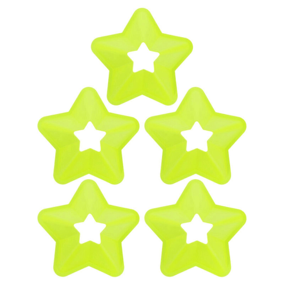 Kricely (Green, One Size) 5Pcs Bright Soccer Cones Football Training Sign Plates Portable Soccer Disc Cones Football Supplies