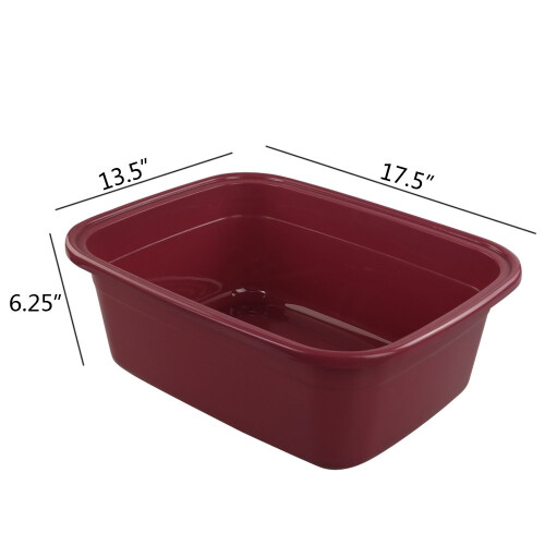 Utiao Λεκάνη Πλυσίματος 18 Quart, Μεγάλοι Δίσκοι, 3 Πακέτα (Σκούρο Κόκκινο, Γκρι, Χακί) 1