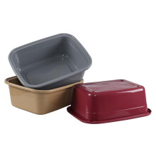 Utiao 18 Quart Wasbak, Grote Afwasbakken, 3-Packs (Donkerrood, Grijs, Khaki)