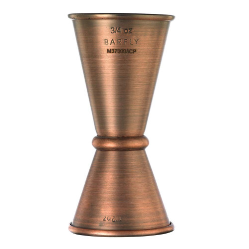 Barfly Ιαπωνικό Στυλ Jigger, 1/2 oz x 3/4 oz, Αντίκες Χαλκός 1