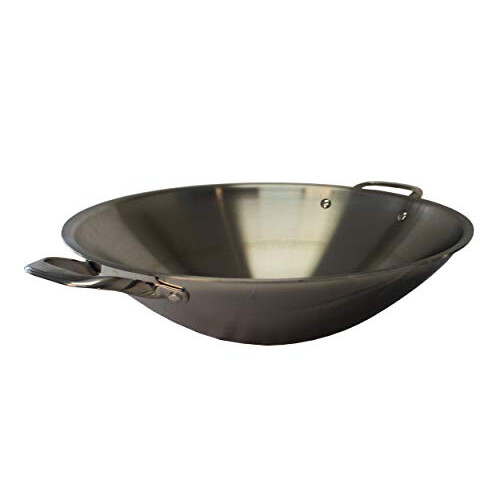 SL-PA400A: 16.5" Rostfritt Stål Wok med Lock (Induktionsvänlig) 1