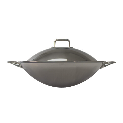 SL-PA400A: 16.5" Rostfritt Stål Wok med Lock (Induktionsvänlig)