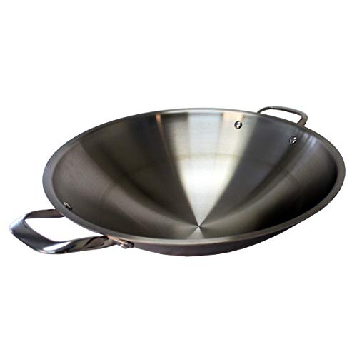 SL-PA400A: 16.5" Rostfritt Stål Wok med Lock (Induktionsvänlig) 2