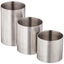 Barfly Fingerhut-Messset 25/35/50 ml. Edelstahl