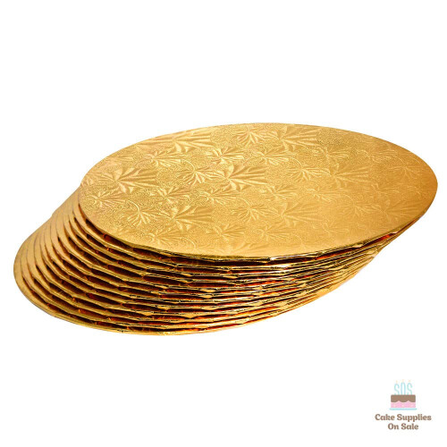 Cake S.O.S. 10" Χρυσός Στρογγυλός Λεπτός Δίσκος 1/4", 25 τεμάχια 2