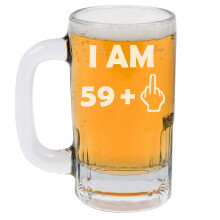 MIP Brand 12oz Caneca de cerveja de cerveja Glass de vidro 60    anivers   rio Eu sou 59 e mais engra   ado
