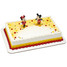 DecoSet Disney Mickey Mouse a Minnie Mouse ozd b na tortu, 2-dielna sada ozd b na tortu, odoln plast, bezpecn pre potraviny