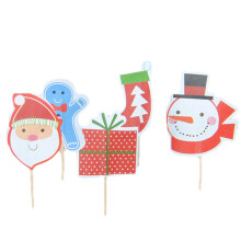FLAIRS New York Happy Birthday Decorations Cake Toppers Party Party (pachet de 18 cupe de tort toppers tema de Craciun asortata)