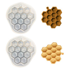 2kpl Honeycomb Fondant Muotit Bee Hive silikonimuotti kakkukuppikakkujen koristeluun suklaakaramellimuotti leivonta Keittitarvikkeet riippuva avaime