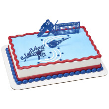 Decopac 26252 Cakedecorating Kit-Slapshot Cake ?i Cupcake Toppers pentru zile de na?tere ?i petreceri 1 set albastru