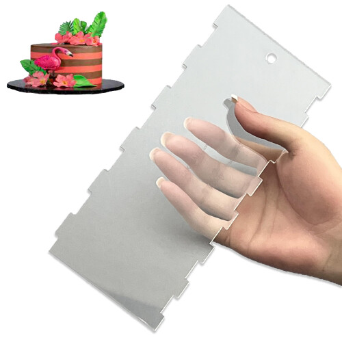 CakeSafe COMB ACRÍLICO TRANSPARENTE Henry 8 Polegadas, Combinação Única Para Decoração