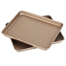 13 tommer bradepander nonstick s?t med 2 Walooza 13 X 11 X 1 tommer kageplade erstatning br?drister ovnbakke