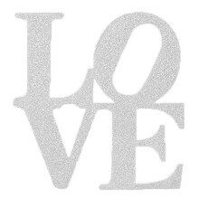 FLAIRS New York Happy Birthday Decorations Cake Toppers Party Party (pachet de 1 tort Topper Silver Glitter Love)