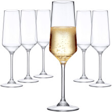 Amazing Abby - Stella - 8-Ounce Okningsbeständiga Tritan Champagneglas (Set om 6)