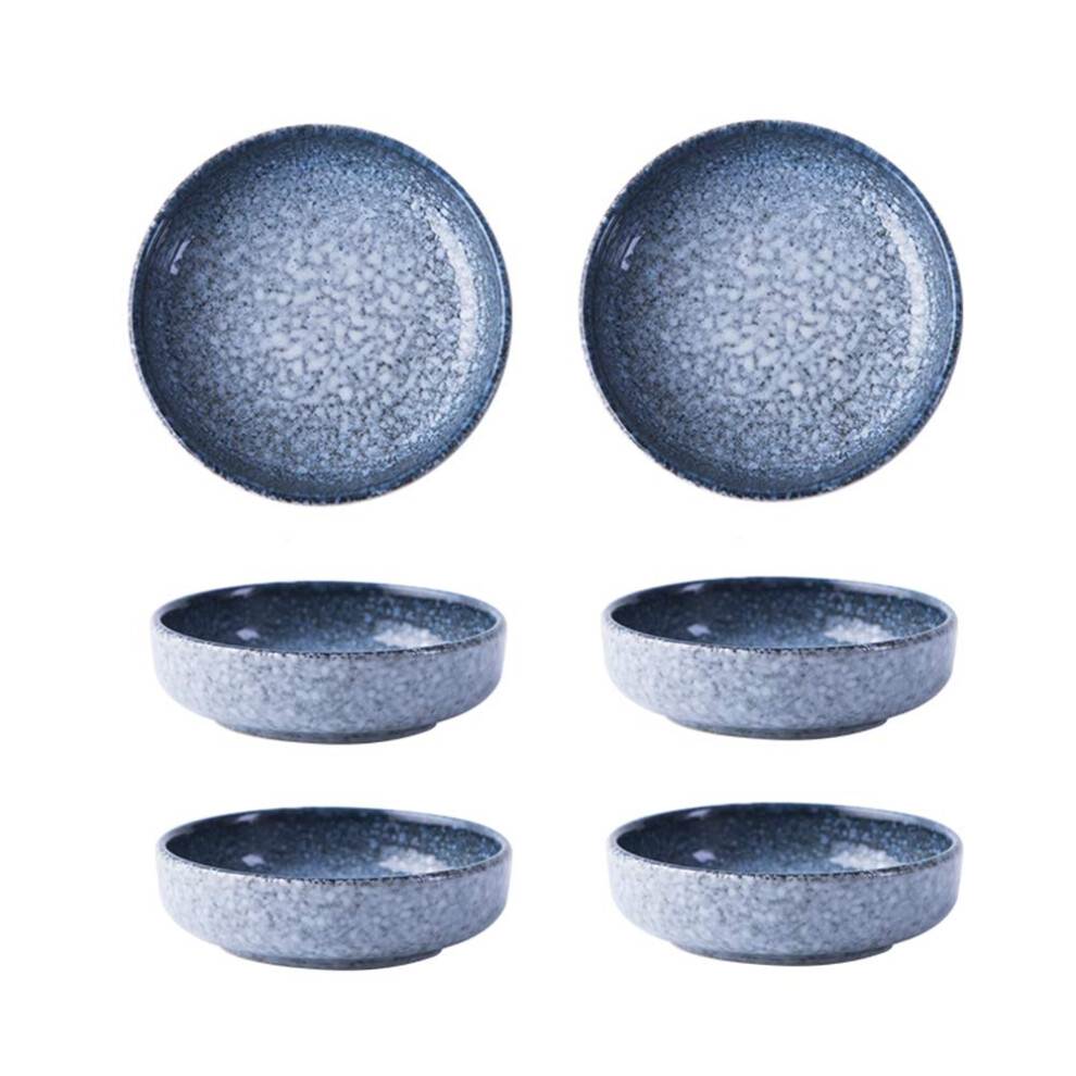 3.5 Inch Japanese Style Classic Porcelain Side Dish Bowl Seasoning Dishes Soy Dipping Sauce Dishes-Set of 6-Blue-image-OPC-PDP8Y57-NEW