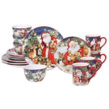 Certified International Magic of Christmas Santa 16pc Dinnerware Set  Service for 4  Multicolored