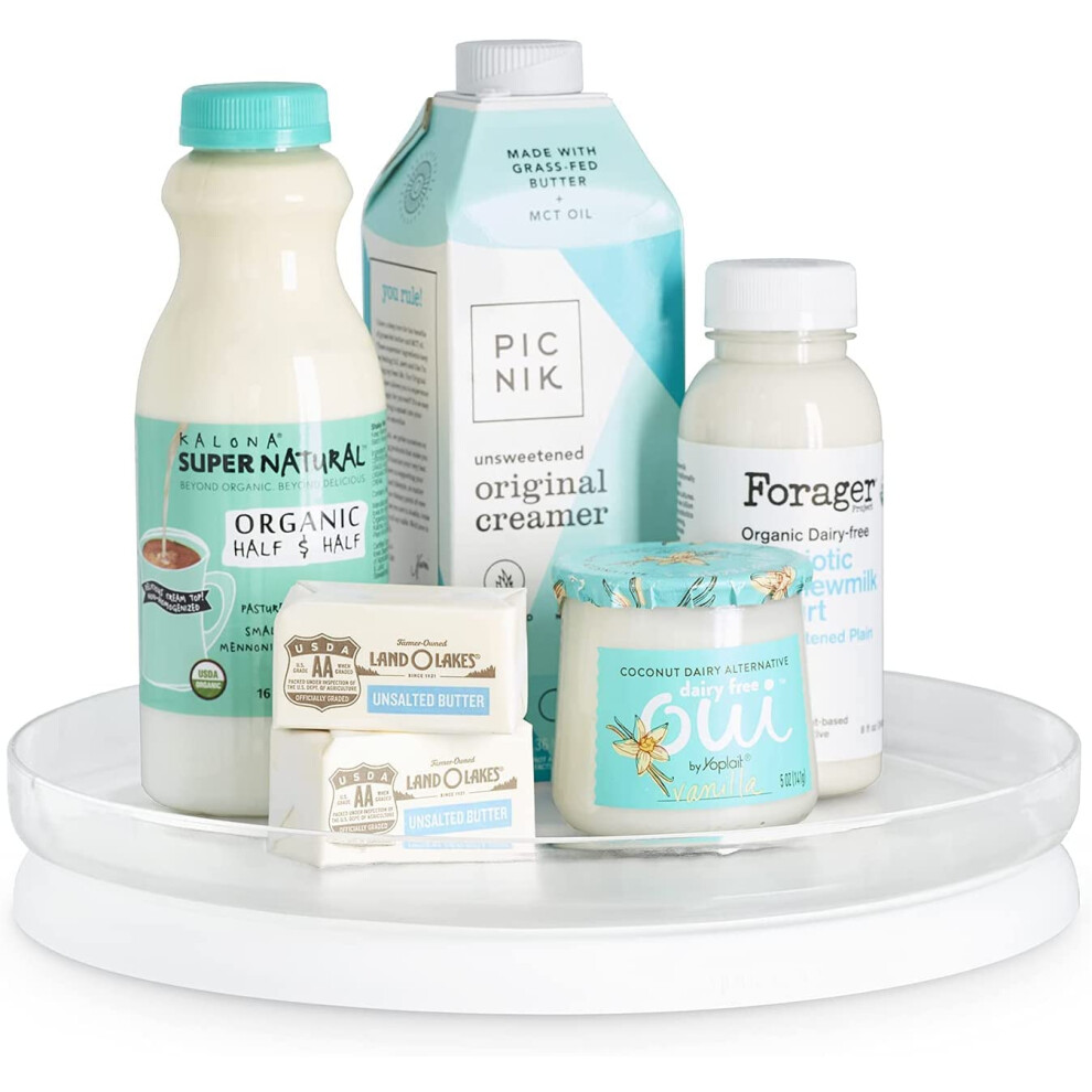 YouCopia FridgeView Fridge Turntable  Lazy Susan Organizer for Refrigerator Storage  11      White-image-OPC-PFRM8WR-NEW