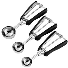 HOMURE H Keksschaufel-Set  inklusive 1 Esslffel/2 Esslffel/3 Esslffel  3 Stck Keksschaufeln zum Backen  Keksteigschaufel  aus 18/8 Edelstahl