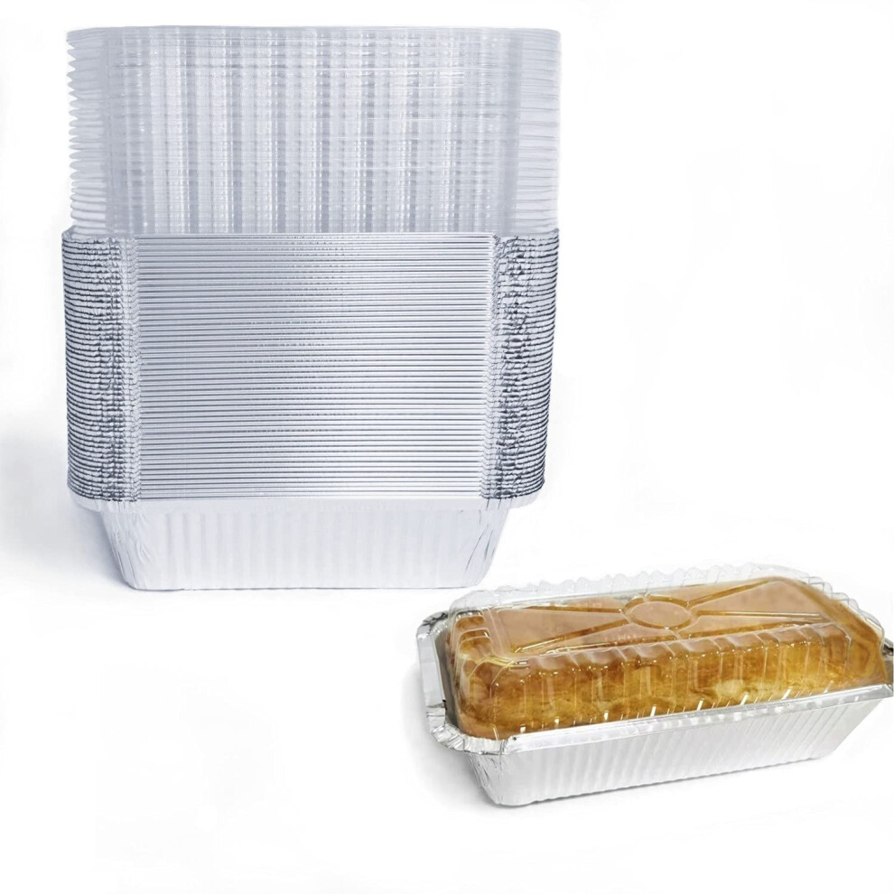 Disposable Loaf Pan with Lid for Baking - 1.5 Lb Disposable Bread Pans