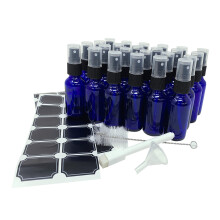 Nevlers 24 PK 1 Oz Siniset pienet lasisuihkepullot eteerisille ljyille - Hajuvesi | Uudelleentytettv matkakokoinen suihkepullosarja, joka sislt