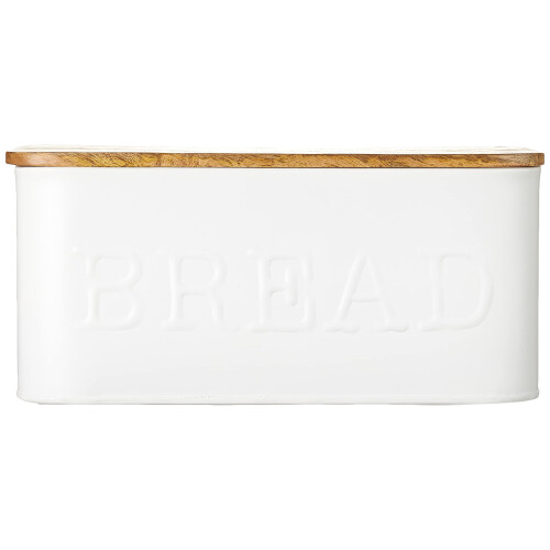 Mudpie Circa Bread Box White 5 1/4 """" X 12 """" 1