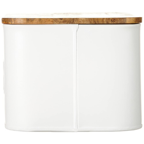 Mudpie Circa Bread Box White 5 1/4 """" X 12 """" 2